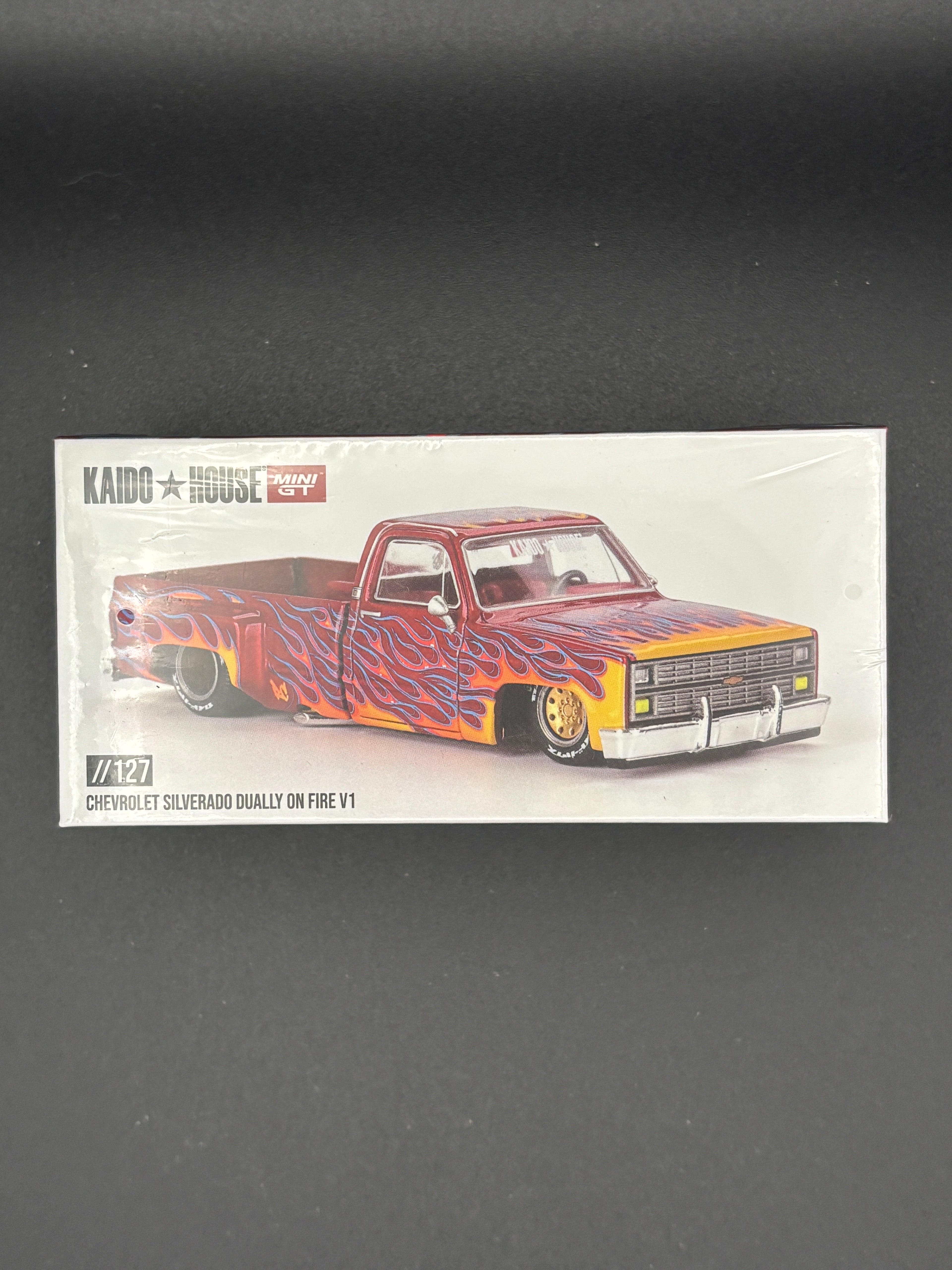 Kaido House Chevrolet Silverado Dually On Fire V1 KHMG127 Sealed
